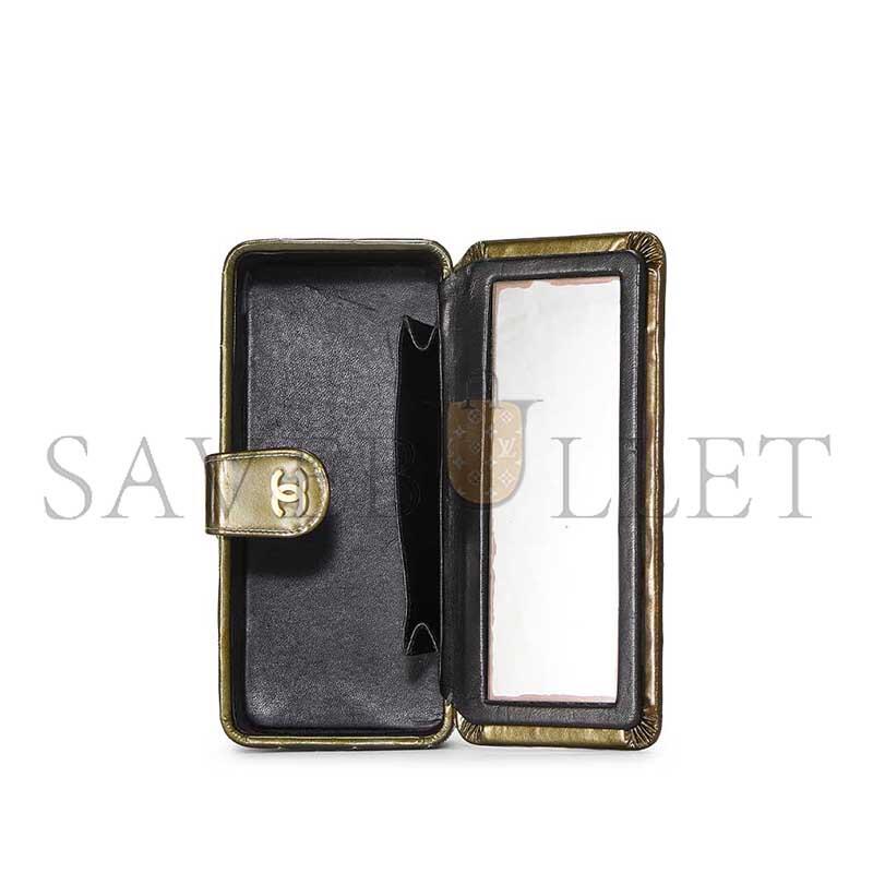 CHANEL GREEN QUILTED LEATHER VANITY A2226 (22*10*8.5cm)